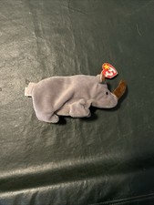 Ty Beanie Baby Spike The Rhinoceros Hang Tag