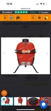 KAMADO KINGDOM 13" BBQ GRILL EGG CERAMIC WHITE Red Blue Black NOT  BONO JOE