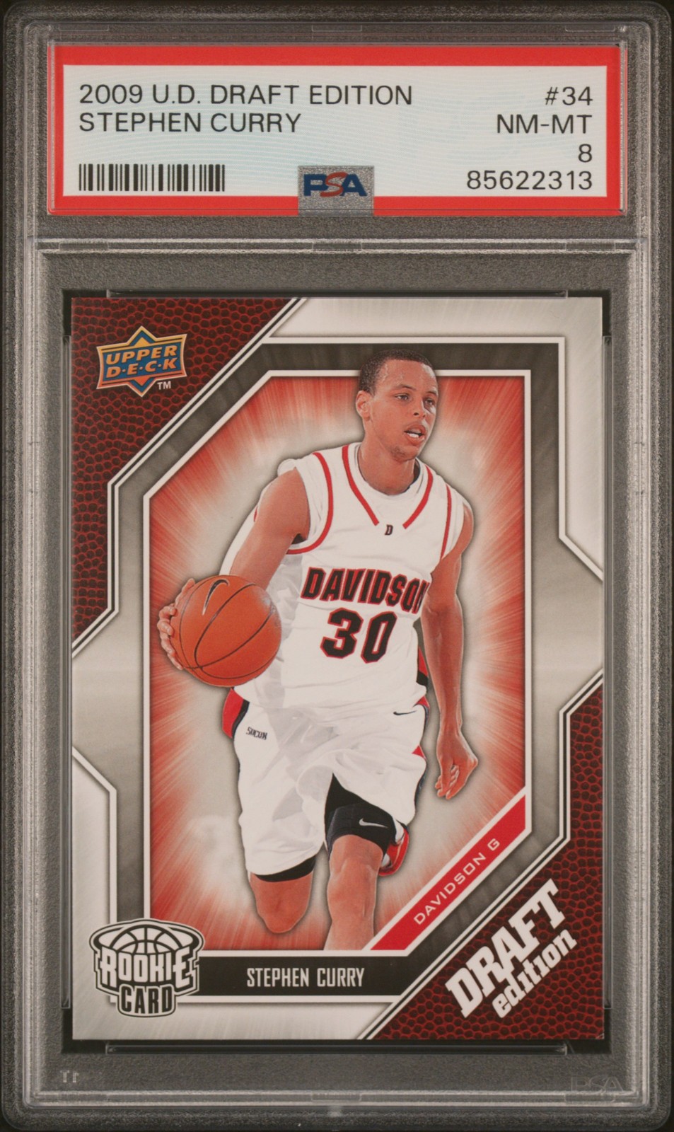 2009 UD DRAFT EDITION #34 STEPHEN CURRY PSA 8