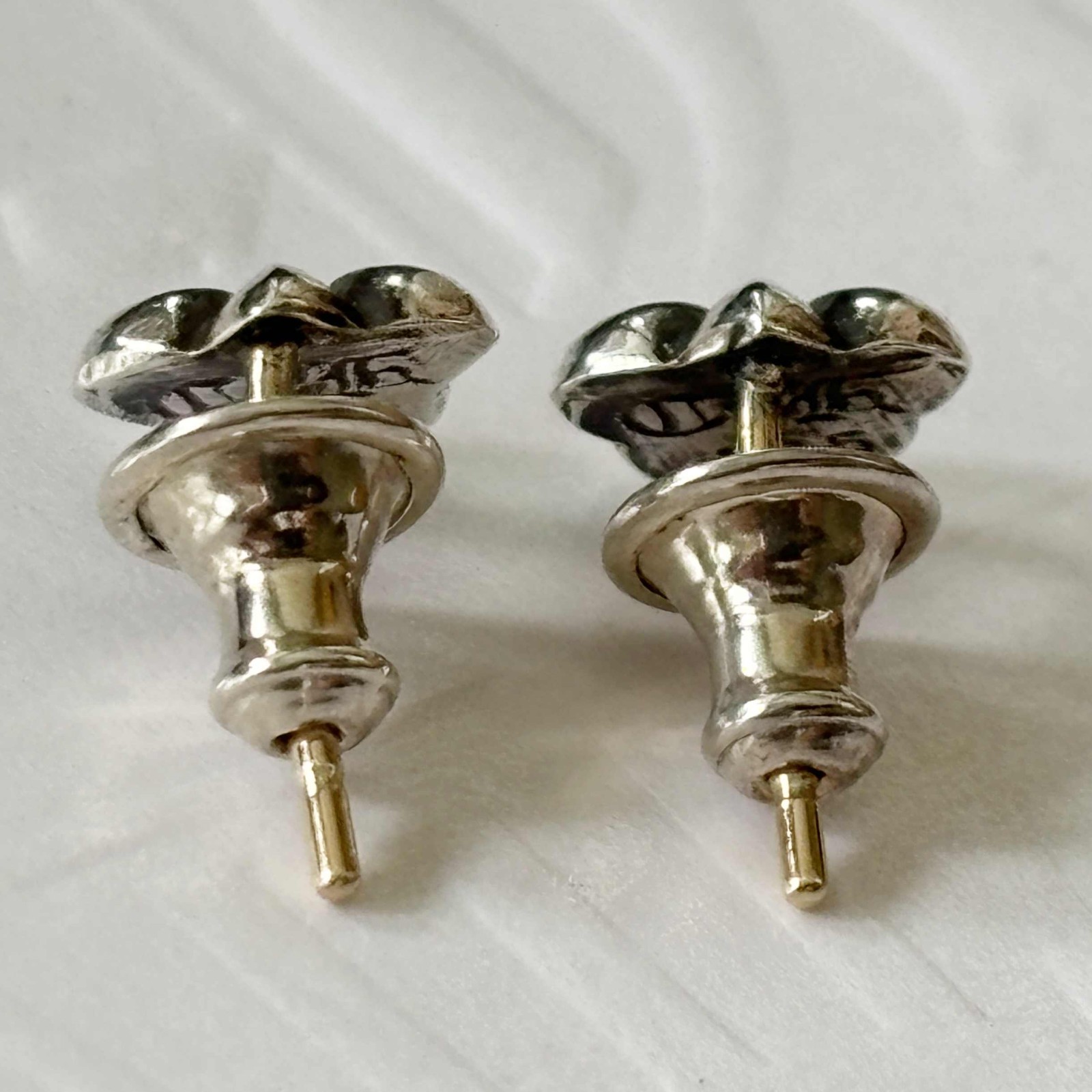 Brand New Chrome Hearts BS Fleur Stud Silver Earrings image 6