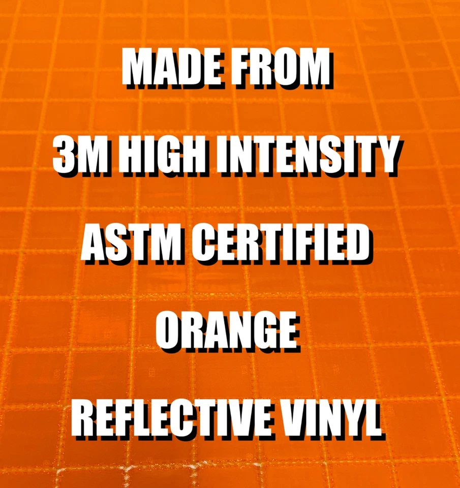 Letrero de vinilo reflectante OrangeGear® 36" x 36" y kit de soporte de resorte único de acero Foto 3 de 4