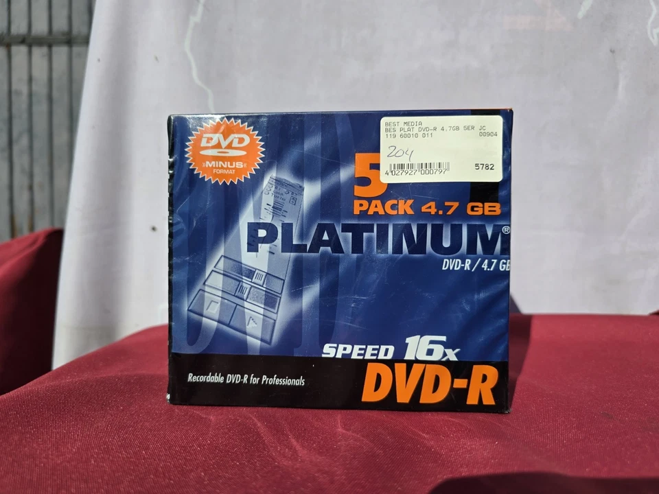 DVD-R 4,7 GB 16-fach Slim Case, 5 PACK Platinum, Speed 16x DVD-R - Bild 3 von 4