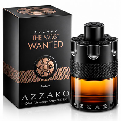 Azzaro The Most Wanted Perfume Black-gold gun design, tobacco-amber notes 100ml