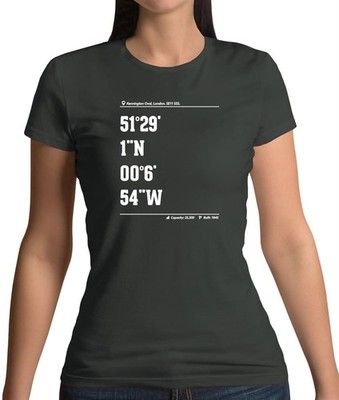 Cricket Ground Coordinates The Oval - Womens T-Shirt - Ashes Player Love England