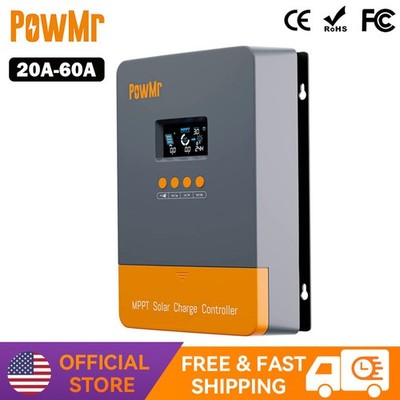 12/24/36/48V 25/35/45/60A MPPT Solar Charge Controller Panel Battery Regulator