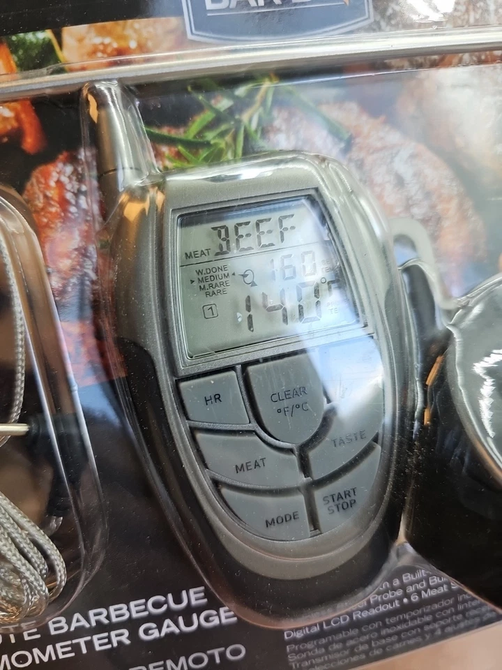 Mr Bar B Q 40145Y 遥控数字肉类温度计温度计带探头 — 第 4/4 张图片