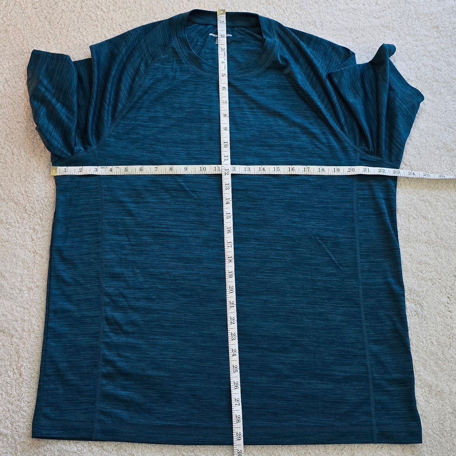 Amazon Essentials Performance Tech Tee Blue Heath… - image 2