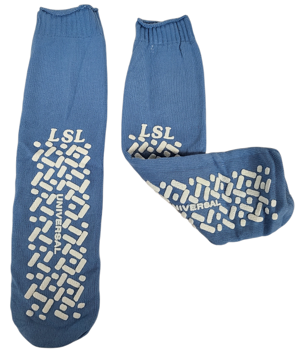 12pairs) Blue LSL Medical Hospital Slipper Socks Double Tread Non