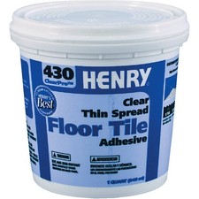 Henry 430 ClearPro Vinyl Floor Adhesive, 1 Qt. 12097 WW Henry 12097 081833430301