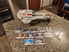 VTG Mattel 1978 Battlestar Galactica Viper Launch Station WORKS w/ Trading Cards