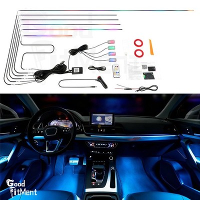 For Audi Q3 Q7 Q5 10in1 Car Symphony Ambient Light LED Atmosphere Acrylic Strip