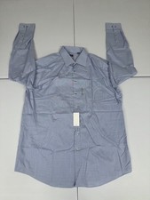 Van Heusen Mens Dress Shirt New XL 17.5 37/38 Blue White Plaid Regular Fit