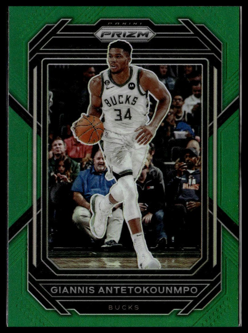 2022-23 Panini Prizm #96 Giannis Antetokounmpo Prizms Green