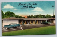 Vintage Mountain Air Motel Gatlinburg Tennessee Postcard 1950s