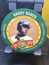 Barry Bonds 1991 King B Discs #21 Pittsburgh Pirates Baseball Card