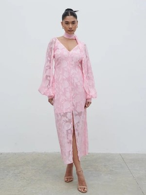 Hübsches aufwendiges Sadie Midaxi Jacquard Kleid - Defekt