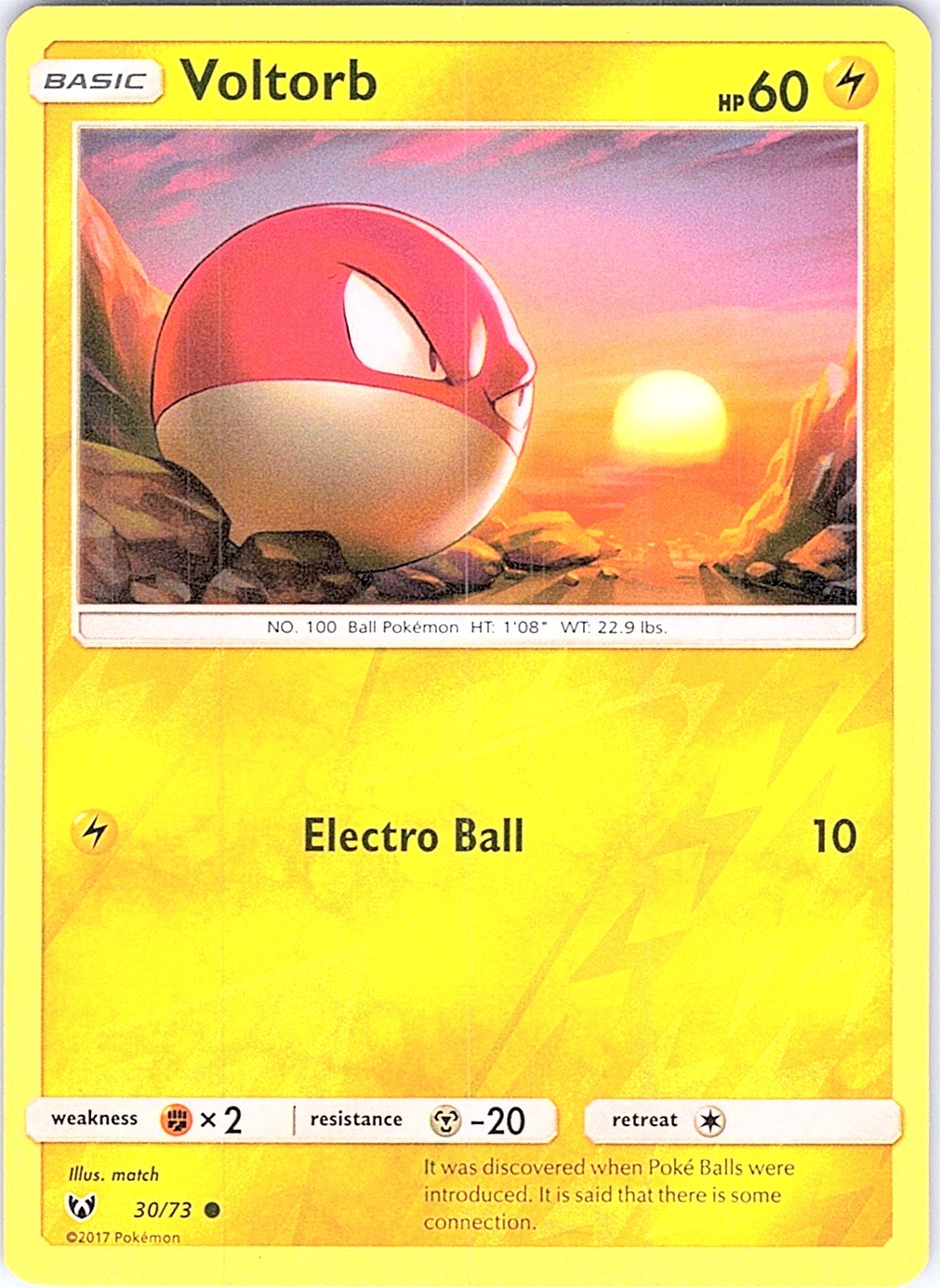 Voltorb Common Shining Legends 30/73 NM
