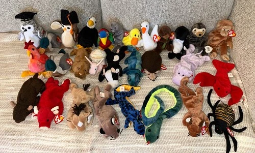 Lot Of 29 Vintage Ty Beanie Babies W/tags Mostly 1990’s