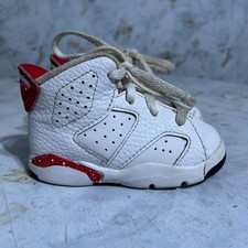 Jordan 6 Retro Toddler Youth Size 4C Shoes White Red Athletic Mid Top Sneakers