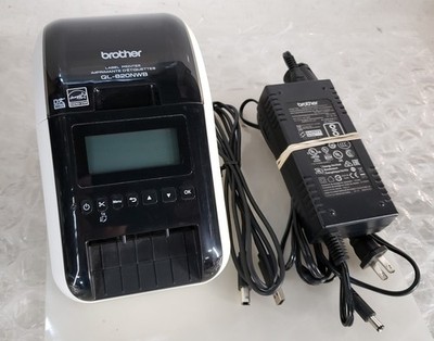 Brother QL-820NWB Label Printer w/ OEM AC Adapter + USB 2.0 Cable