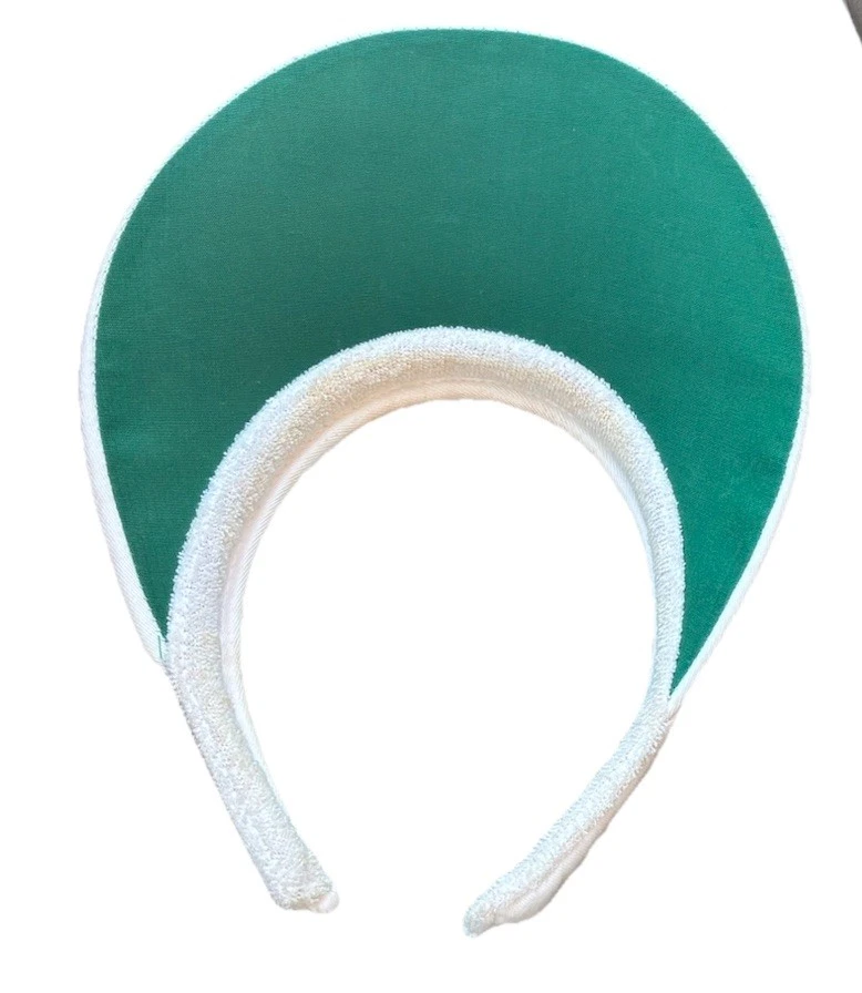 Visera envolvente blanca con logotipo de golf Pebble Beach de colección de los años 80 Foto 2 de 3