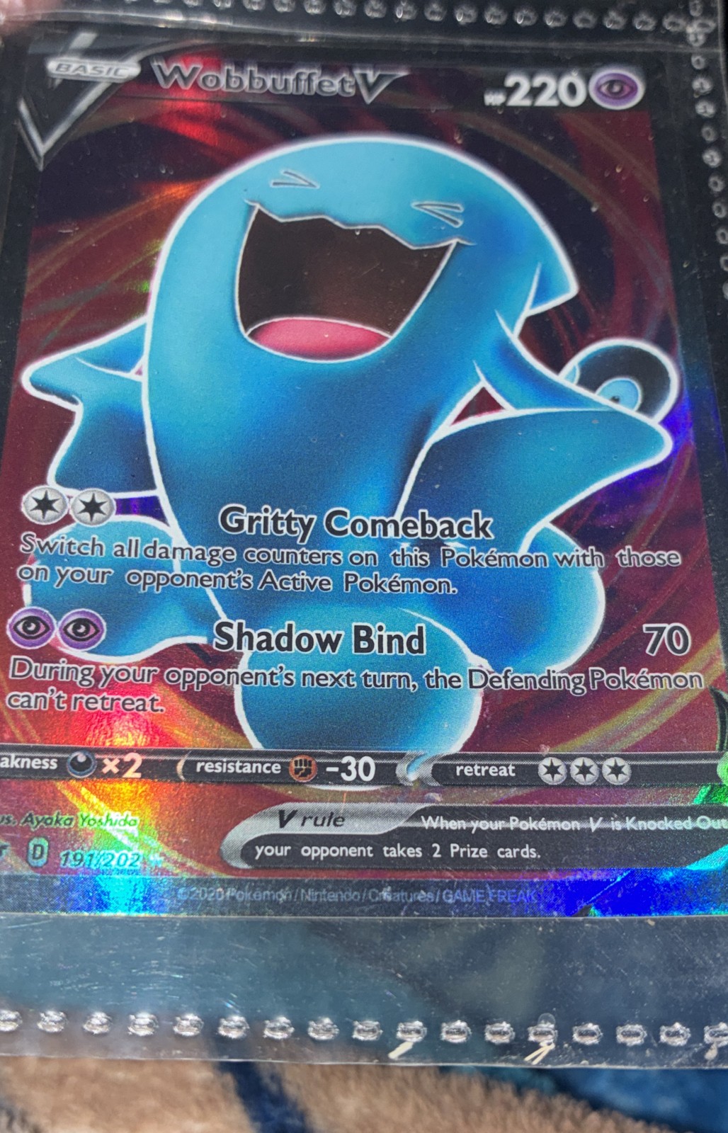 Wobbuffet V (Full Art) 191/202 Swsh01: Sword & Shield Holo