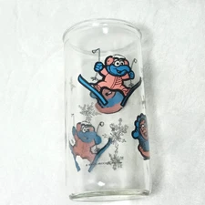 Muppet Babies Vintage 1989 Animal & Gonzo Glass Jim Henson