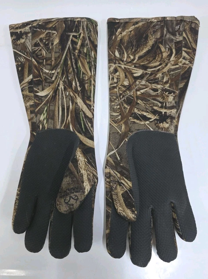 Realtree Camo Gauntlet Gloves Max 5 Neoprene Waterfowl Gloves, Hunting, Fishing - Image 3 of 4