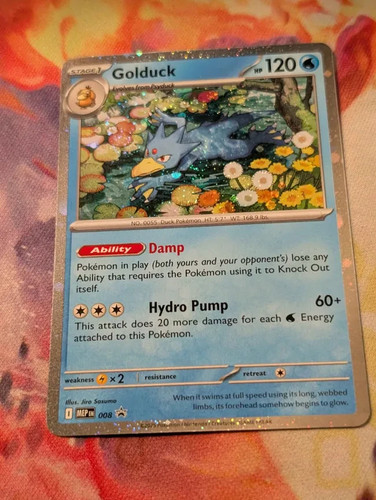 Golduck ~Swirl x3~ 008 Mega Evolutions Black Star Promo Kosmos Holo Pokemon - Bild 6 von 8