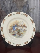 Royal Doulton Easter Bunnykins 7" Plate "Bath Time" 1936 English Fine Bone China