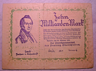 202) Ratibor (Racibórz) ★★★ 10 Milliarden Mark 20. Okt. 1923 ★★★