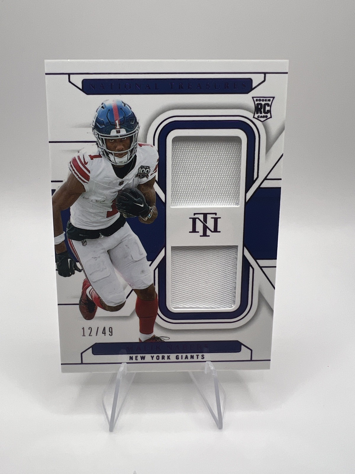 2024 National Treasures Malik Nabers Rookie Dual Patch Purple /49