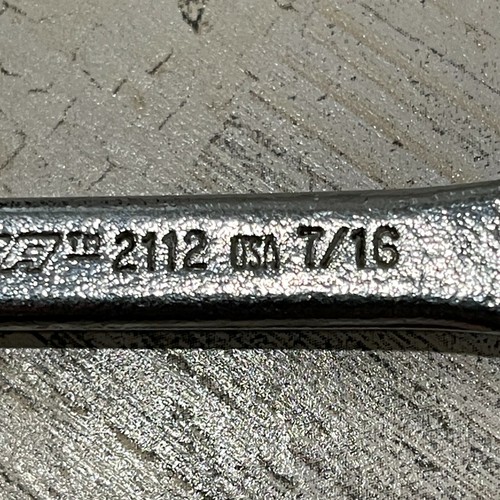 PROAMERICA 3/8" x 7/16" FLARE NUT LINE WRENCH 2112 HAND TOOL NOS Made in USA - Foto 3 di 5