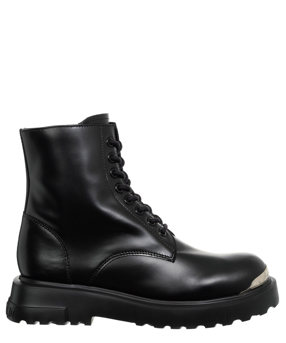 Love Moschino combat boots women JA24124G1LIA0000 Black leather