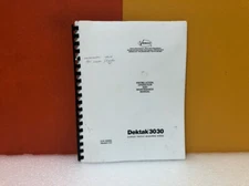 Veeco 153830 Dektak 3030 Surface Profile Measuring System Ops/Maintenance Manual