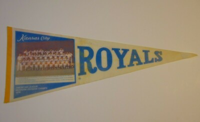 Old Vintage 1976 KANSAS CITY ROYALS TEAM PHOTO MLB BASEBALL PENNANT GEORGE BRETT