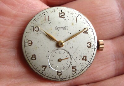 Eberhard Vintage Original Movement Watch + Dial, Peseux 180 1960s