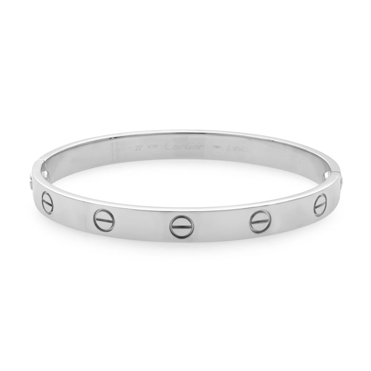 White gold screw bangle Clearance