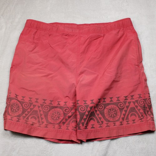 Vintage Polo Sport Ralph Lauren Shorts M rot Aztekenmuster Badehose Mesh gefüttert