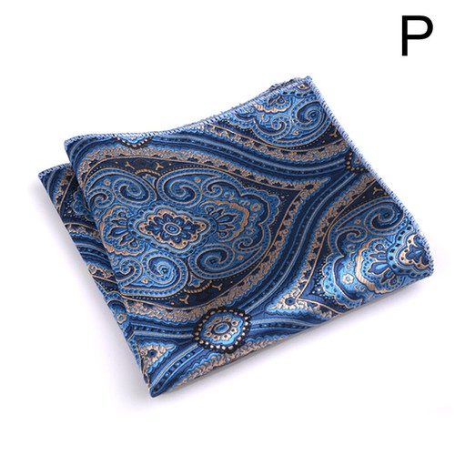 Men's Pocket Square Handkerchief Paisley Silk Hanky For Wedding Party Dress Suit - Picture 36 of 40