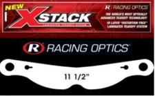 RACING OPTICS XSTACK LAMINATED TEAROFFS, 10231C, 11-1/2" (3 STACKS, 10 LAYERS)