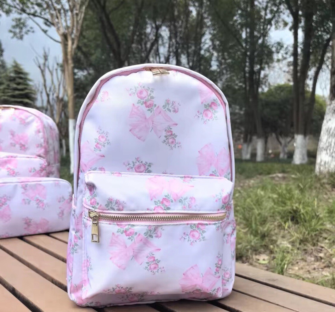 LOVE SHACK FANCY INSPIRED PINK BACKPACK Coquette Cottagecore  display picture 1