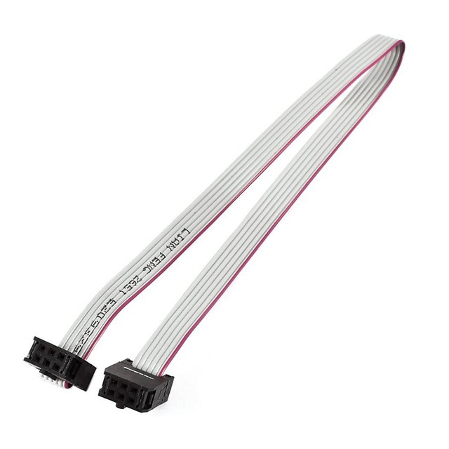 2.54mm Pitch 2x3Pin 6Pin 6 Wires IDC Flat Ribbon Cable 300mm 12-inch AD