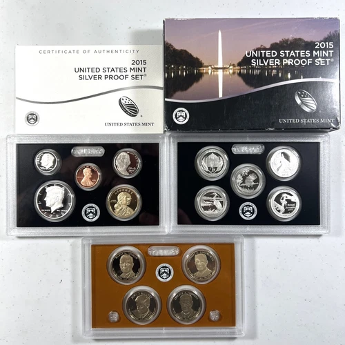 2015 U.S. Mint SILVER Proof Set, OGP w/ COA [18F05]