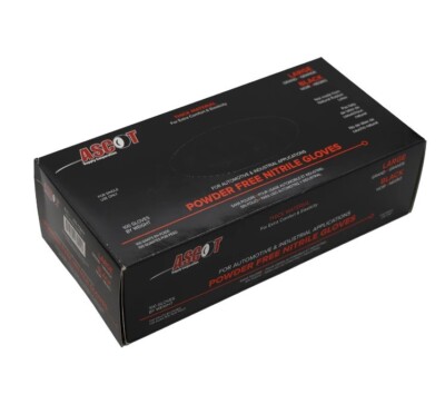 2 PACK $8 A PIECE LARGE 4.5MIL BLACK RUBBER NITRILE GLOVES (100/BX)
