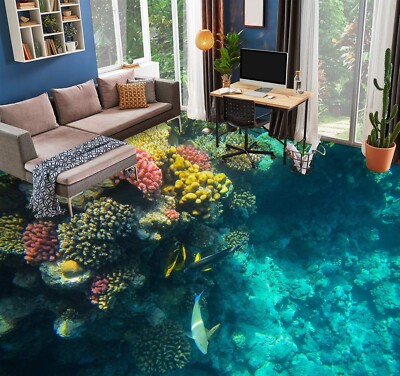 3D Beautiful Coral K1053 Floor WallPaper Murals Wallpaper Mural Print Luna 2024
