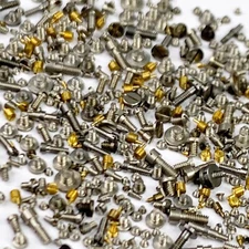 100 Illinois Pocket Wrist Watch Screw Asst Part Watchmaker Repair Lot Gold NOS