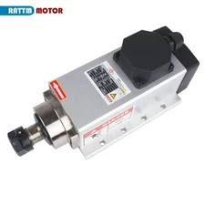 US SHIP】2.2KW 220V Square Spindle Motor Air Cooled ER20 24000RPM 6A 400HZ