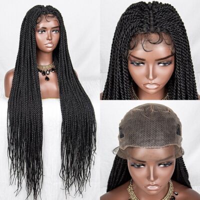 40 Inches Braided Wigs Synthetic Full Lace Front Wigs with Baby Hair Pre-plucked
