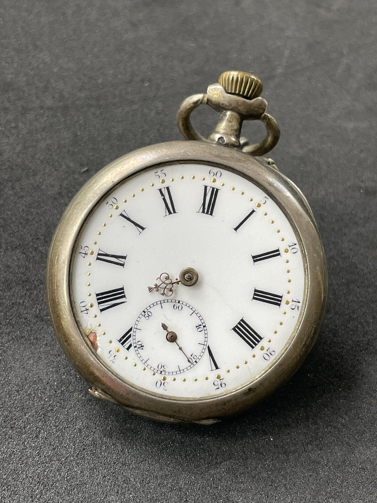 Antique Solid Silver Fob Watch - image 18